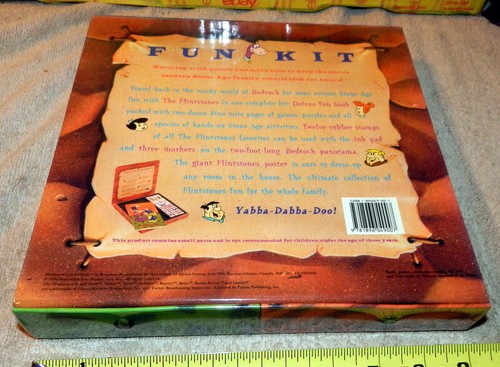 Vintage 1994 FLINTSTONES Gummistempel FUN KIT versiegelte Schachtel in Schrumpffolie - Bild 4 von 8