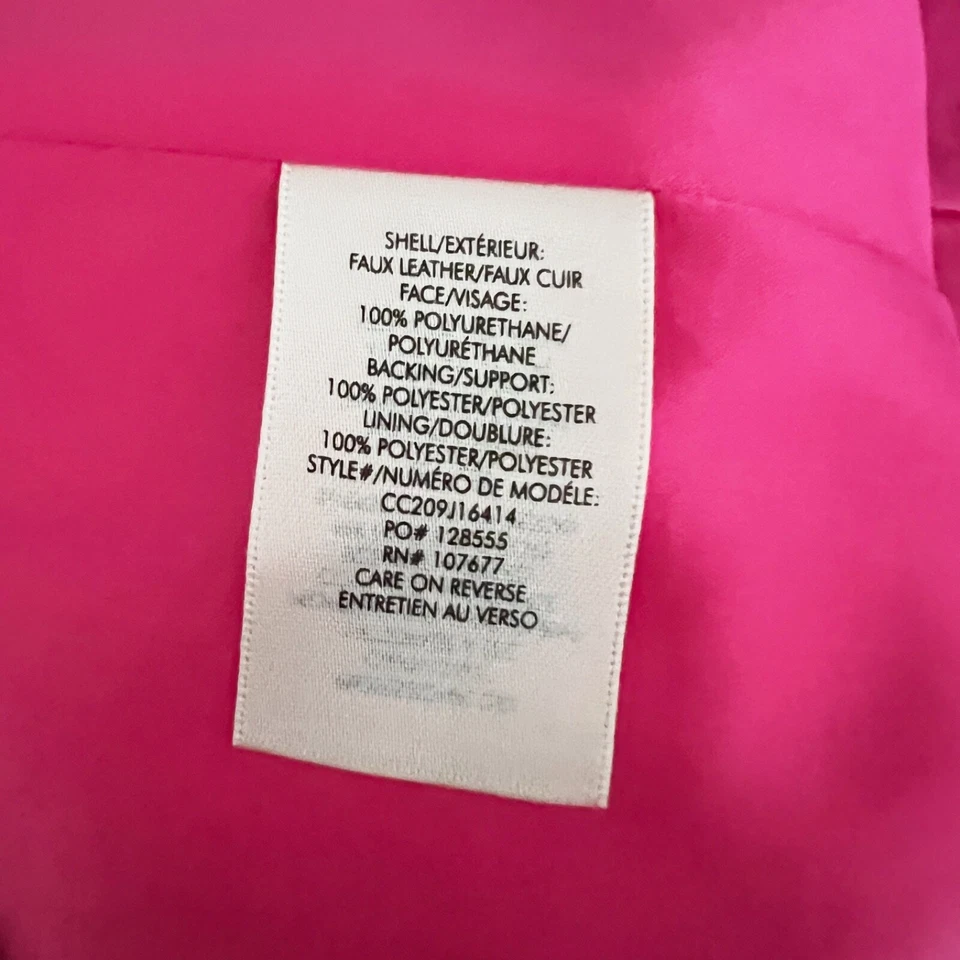 Blazer gabardina Alice + Olivia Macey imitación cuero cuello muesca un botón S Foto 3 de 4