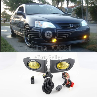 Fit Honda Civic 2001 2002 Fog Light Front Drl Light Driving Light Fog Lamp Ebay