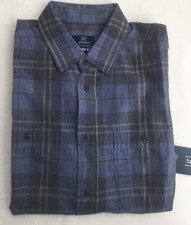 NEW George Mens Small 34 - 36 Button Down Long Sleeve Poly Blend Woven Shirt