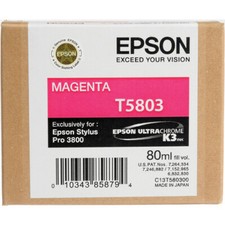 NEW SEAL GENUINE Epson T5803 Magenta Ink Cartridge 80ml 3800 T580300 FREEship