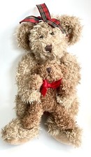 Retired Russ Berrie Bear w/Little Bear - "Marmie" - 9" - 80s Vintage