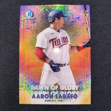 2021 Bowman Chrome Aaron Sabato Gold Dawn Of Glory 21/50