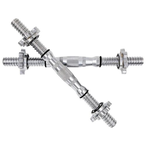 PROIRON Dumbbell Bar 14 Inches Spinlock Dumbbell Handles Standard 1” Weight Bar - Picture 6 of 7