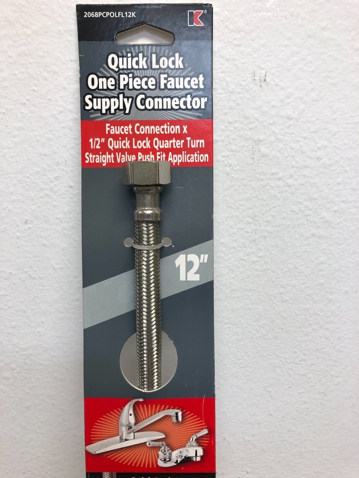 Keeney MFG 2068PCPOLFL12K Quick Lock Faucet Supply Connector | eBay