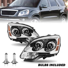 For 2007-2012 GMC Acadia Projector 2Pcs FACTORY Headlights Headlamps w/Bulbs L+R
