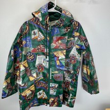 Vtg 90’s Nordic House Designs One Size Golf Designs Urethane Coated Rain Jacket