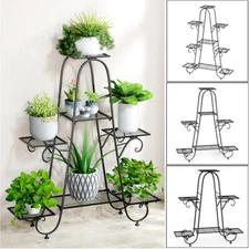 Antirust Metal Plant Shelf Stand Multilayer Flower Display Rack f Indoor Outdoor