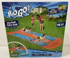H2O Go Water Slide 18 Feet Long Aqua Ramp Triple Slide (Bestway) Ages 3+ New