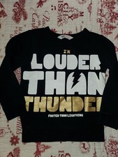 H M Toddler Boys I'm Louder Than Thunder Sweatshirt 4-6Y Excellent Condition