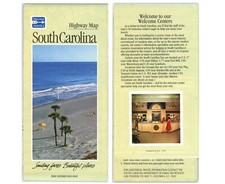 Vintage 1995 South Carolina Official Road Map   State Highway Department