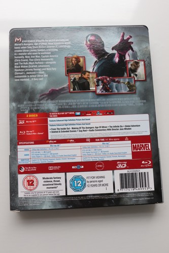 MARVEL AVENGERS - AGE OF ULTRON 3D+2D LENTICULAR BLURAY STEELBOOK - Picture 5 of 5