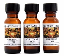 3 Christmas Tree 1/2oz Premium Grade Scented Fragrance Oil Crazy Candles
