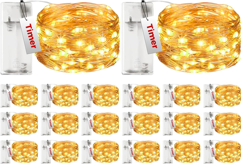 20 Pack Fairy Lights Battery Operated with Timer, 10FT 30LED Twinkle Lights Wate