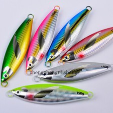 5pcs Metal Lead Slow Jigs Fishing Lures Sinking Jig Saltwater Sea Lure 30g-100g