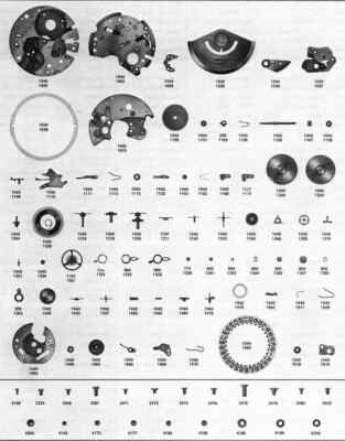 ORIGINAL TEILE NOS OMEGA KALIBER 671 AUS DER LISTE AUSWÄHLEN KOMBINIERTER VER...