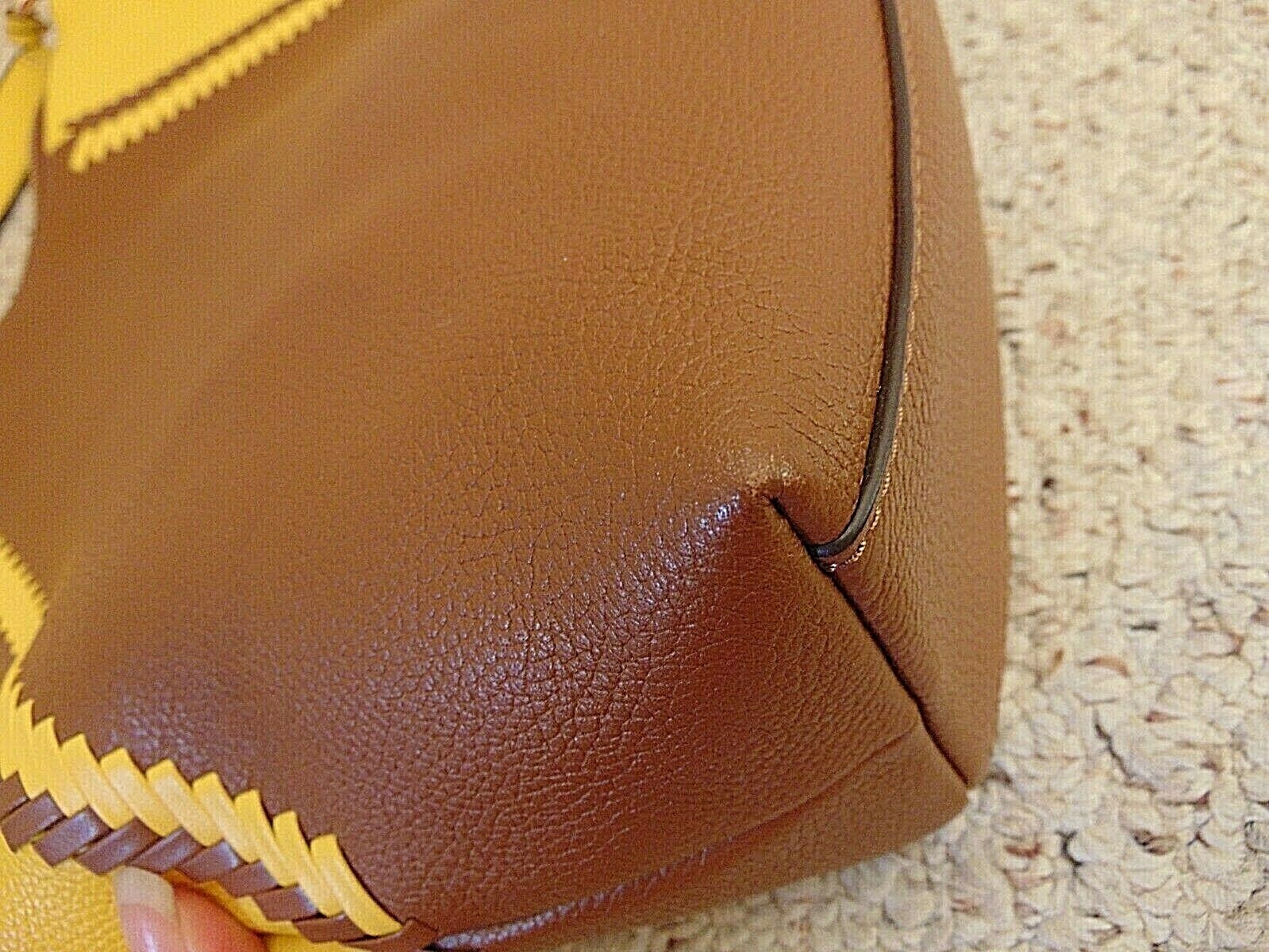 NWT MICHAEL KORS Karson Brown Yellow Shoulder Bag Large eBay