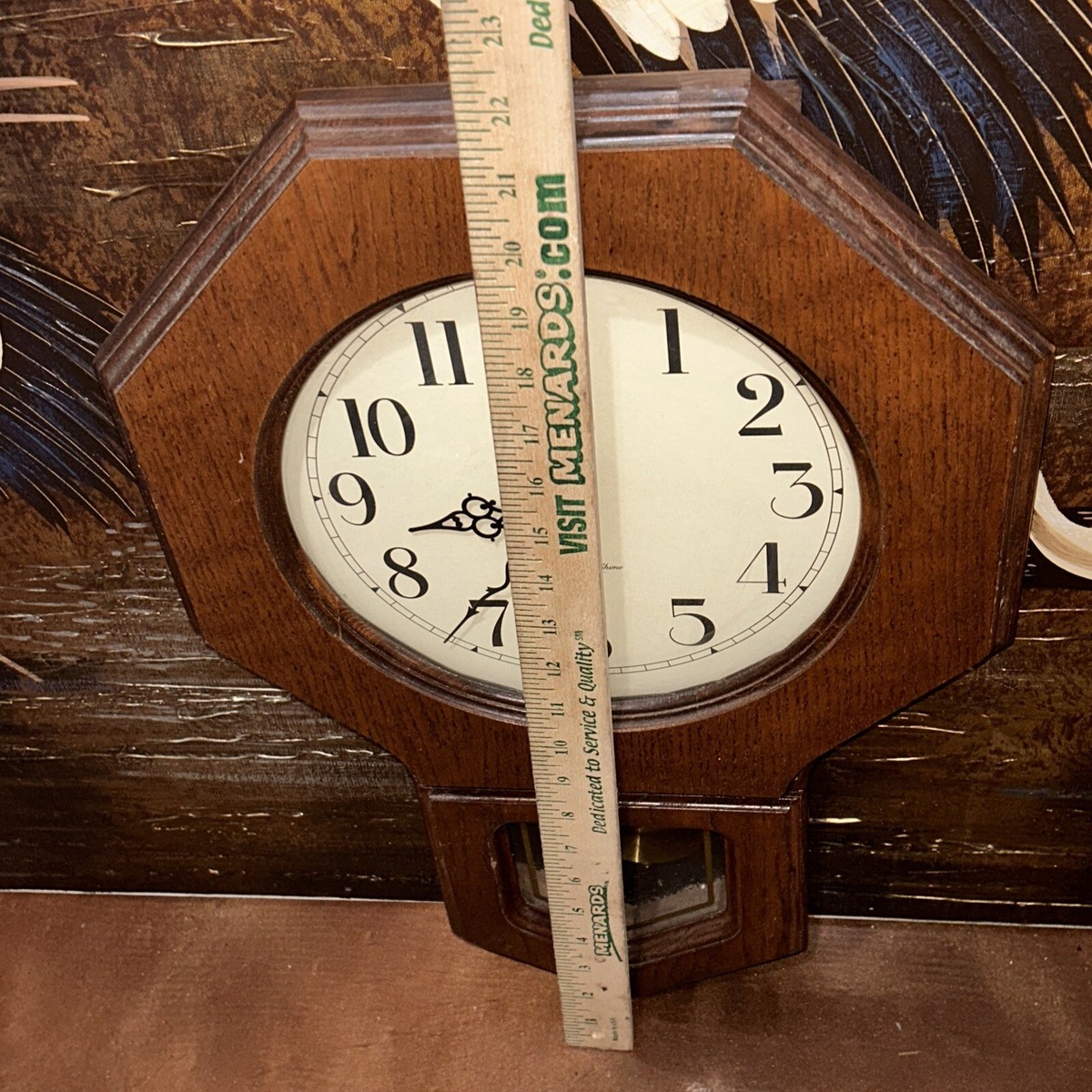 Vintage Howard Miller Westminster Chime Wall Clock WORKS And