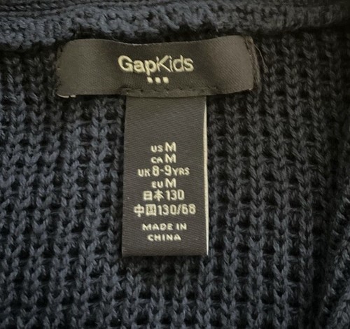 GapKids lot of 3 boys cardigan sweaters and chambray button down shirt size M(8) - Picture 3 of 14