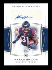 2019 Panini National Treasures Karan Higdon RC Rookie Auto /99 Texans FX335