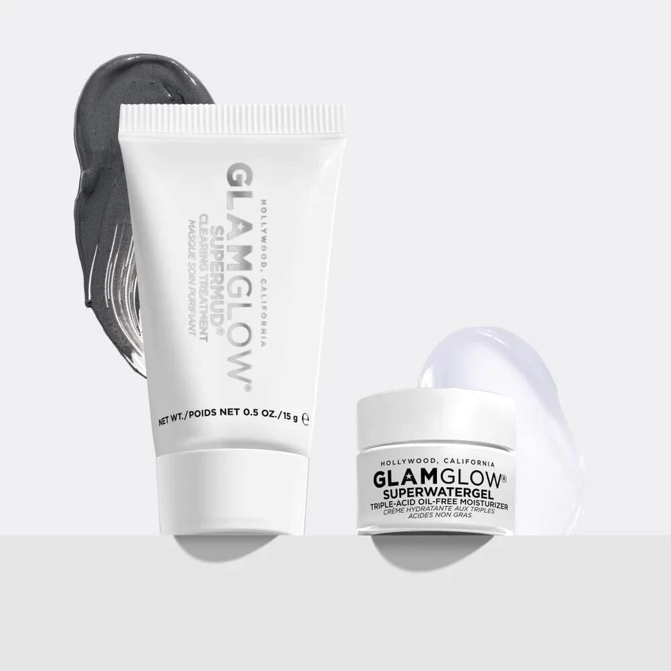 GlamGlow Partners in Grime 2 Pc Starter Set Clearing Treatment 0.5 SuperWaterGel - Image 2 of 2