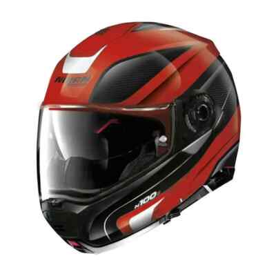 NOLAN N100-5 N-COM ORBITER FLIP UP CORSA ROT SCHWARZ MOTORRAD MOTORRAD HELM