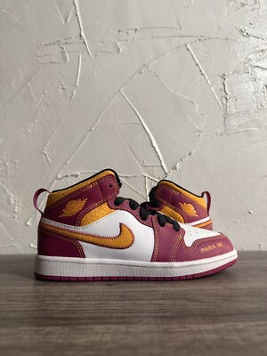 Nike Air Jordan 1 Mid DOD Dia De Los Muertos (PS) Size 2Y DC0499-100 Missing Lid