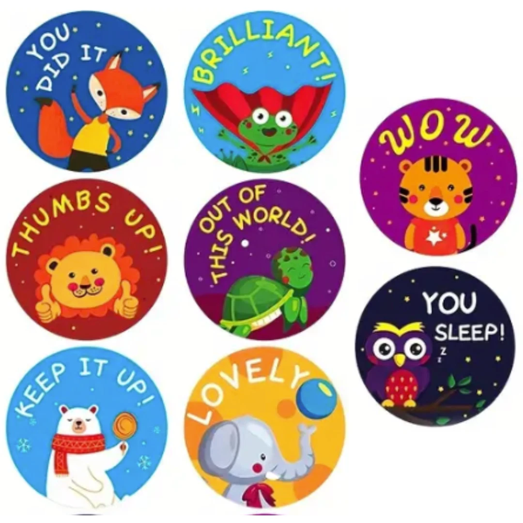 Positive Reward Stickers 2.5cm 50/100pc Teacher Classroom Encouragement Award