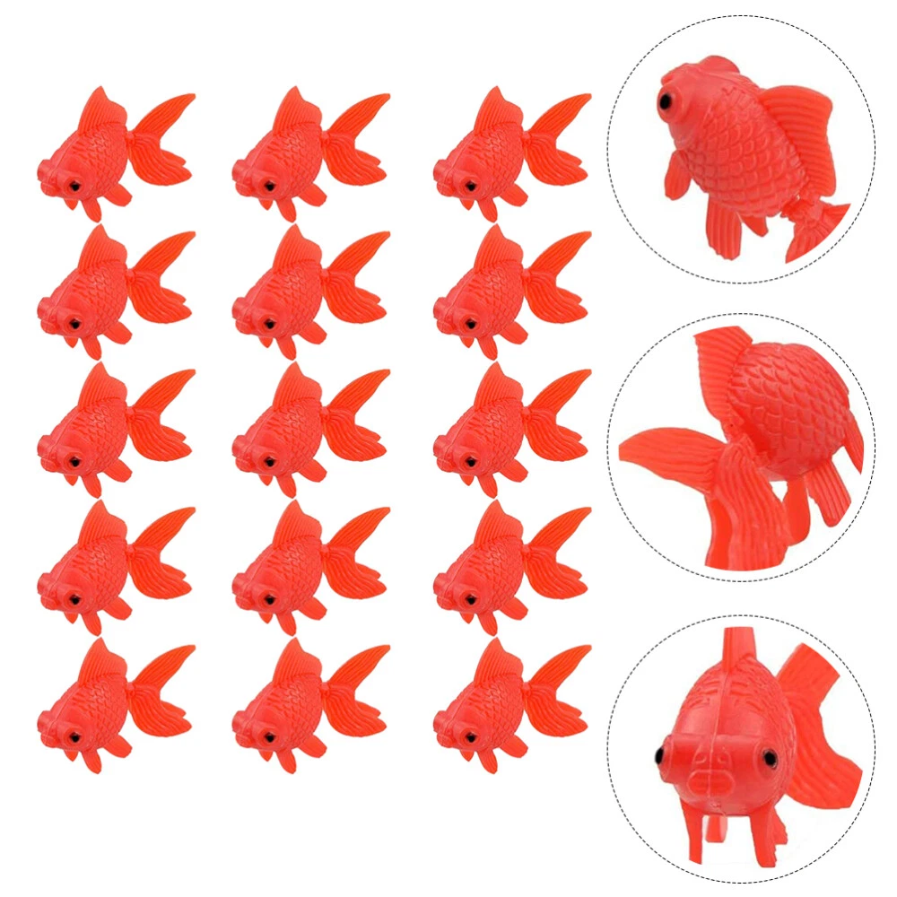 15 Pcs fake aquarium artificial floating goldfish plastic goldfish