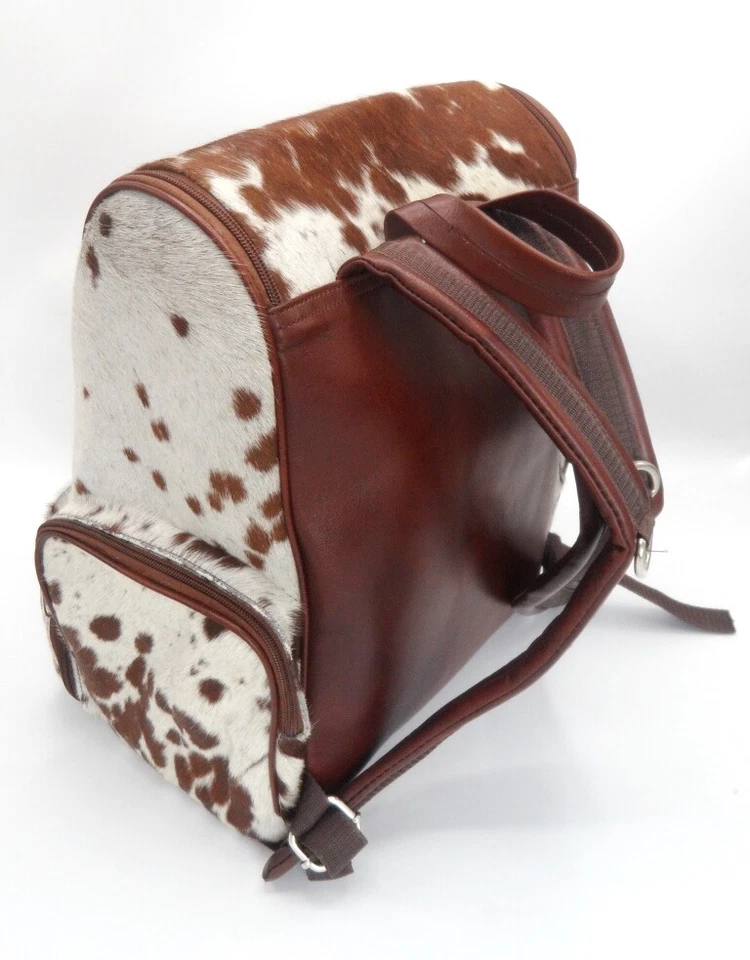 Mochila de viaje personal para camping de cuero para hombres y mujeres Foto 3 de 4