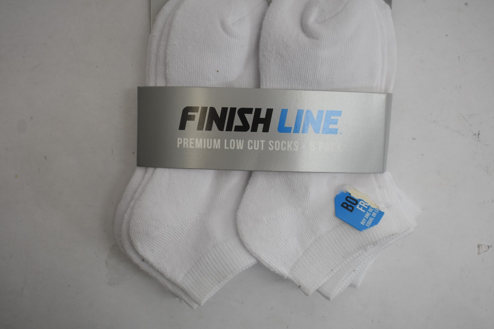 SAOLA Finish Line Premium Calze Basse Bianco Confezione da 6 Suola Ammortizzata Prescolastica 10 4
