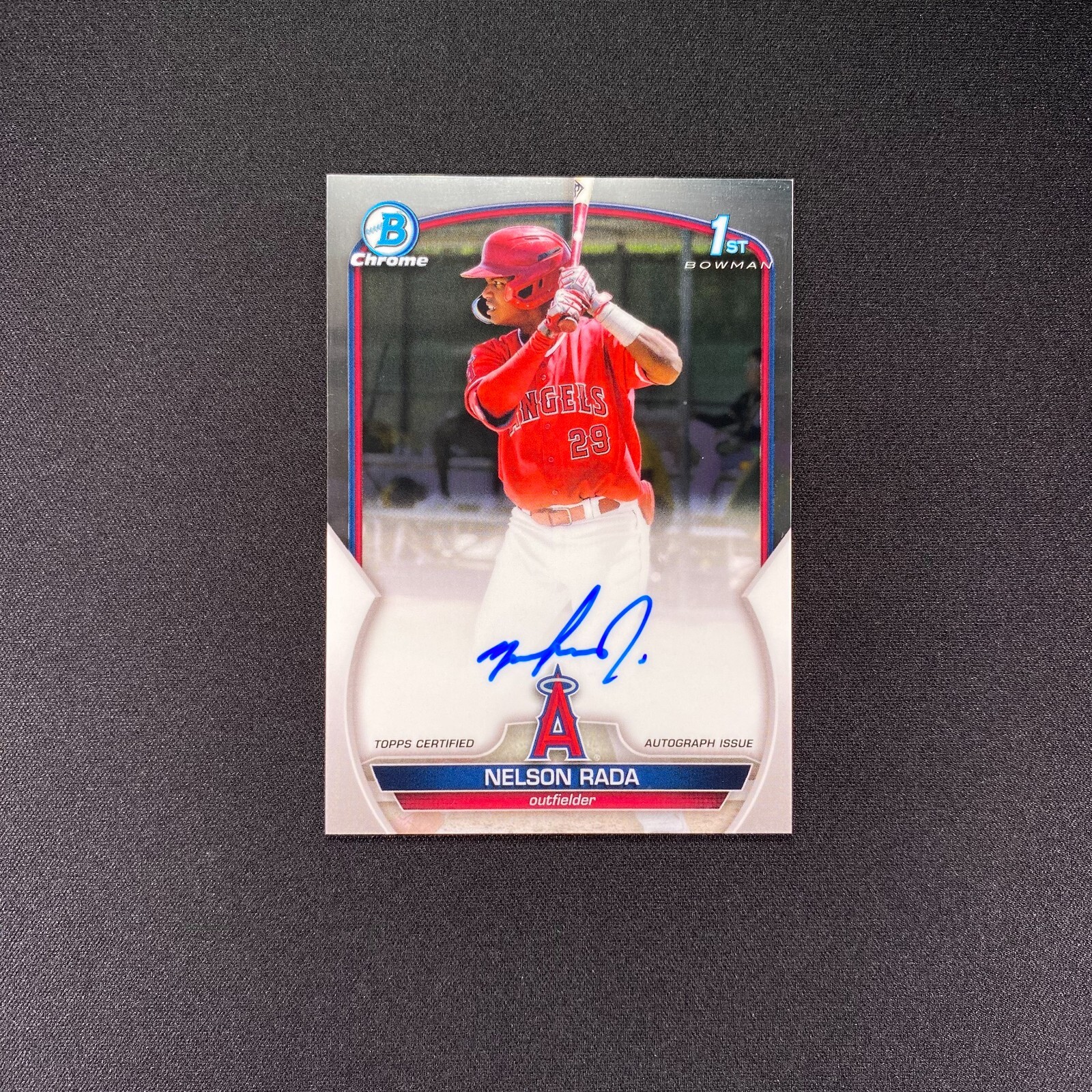 2023 Bowman Nelson Rada 1st Chrome Auto CPA-NR Angels Autograph