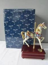 1993 San Francisco Music Box Co. American Beauty Carousel World Collection Horse