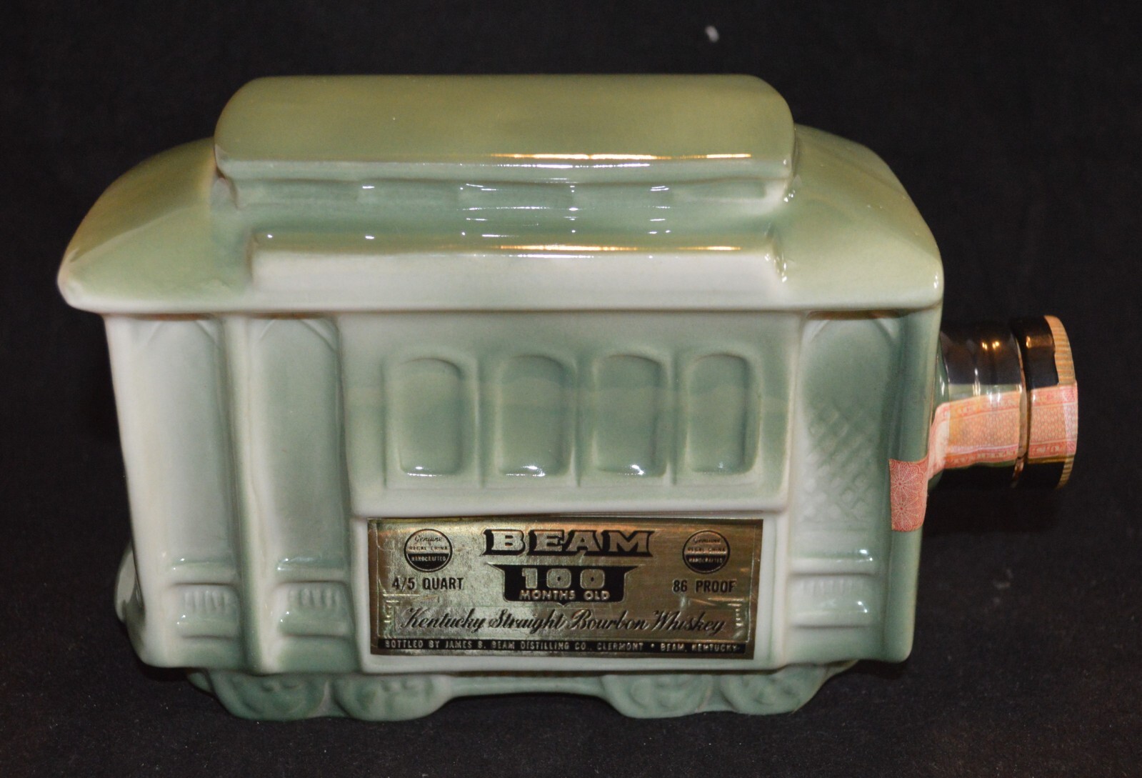 1968 Jim Beam San Francisco Trolley Cable Car Decanter Vintage Bourbon