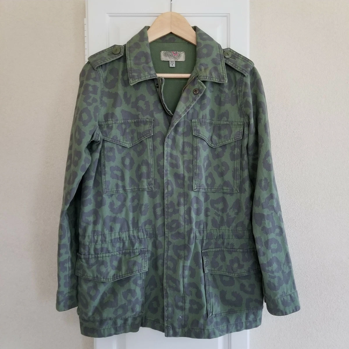 Leopard military jacket sale