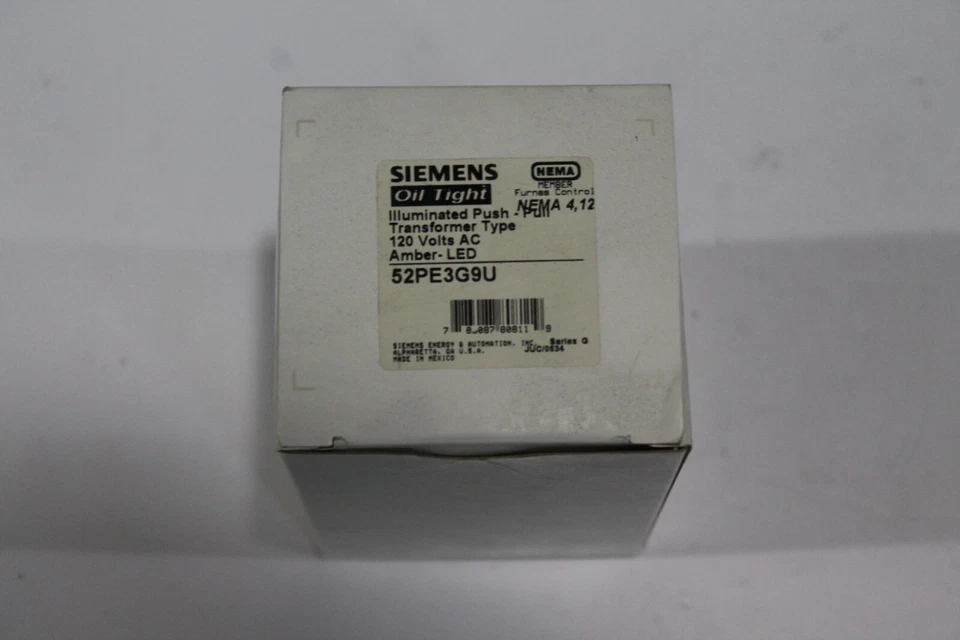 Siemens 52PE3G9U, Push-Pull Iluminado, 120V CA, Ámbar Foto 2 de 4