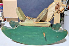Antique-circa- 1930s-40s- Wooden- Kid's/ Child/ Toddler- Rocking Horse Toy