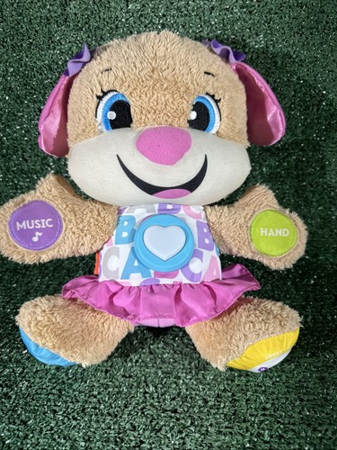 Fisher Price Smart Stages Puppy Plush Laugh & Learn Preschool 12" Pink Dress