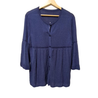 Auth ROCHAS Blue Women's Cardigan