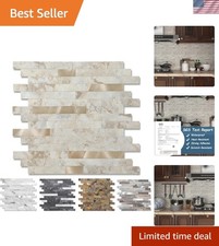 Natural Stone Metal Look Tile Backsplash - 10 Sheets, 12x12 for Elegant Spaces