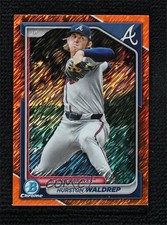 2024 Bowman Chrome Prospects Orange Shimmer Refractor /25 Hurston Waldrep 17f8