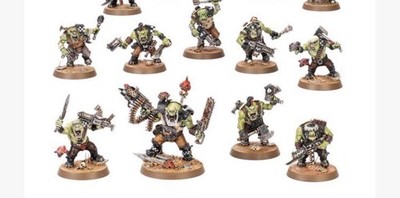 Warhammer 40K Armageddon Orks 10 Orkboys im Rahmen