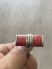 Vintage Mexico 925 Sterling Silver Size 8 Natural Red Jasper Ring — photo 1