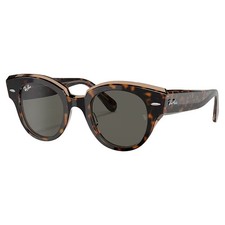 Ray-Ban RB2192 Roundabout Round Sunglasses Havana On Transparent Brown 47 mm
