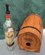 Vintage William Grants Scotch Whisky wooden barrel cask whiskey dispenser 
