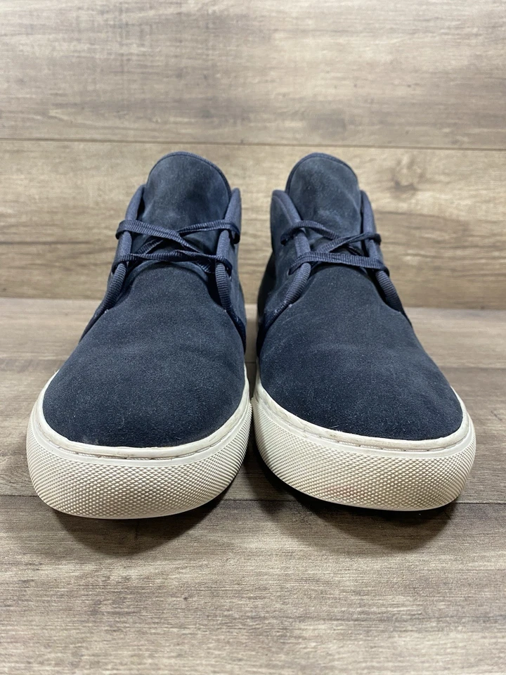 Botas Chukka Tory Burch Azul Gamuza Cuero Tobillo Mujer Talla 9.5 Foto 3 de 4