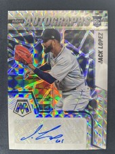 Jack Lopez 2022 Panini Mosaic Baseball Rookie Silver Mosaic Auto #RAM-JL