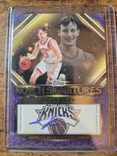 2025-26 Topps Tyler Kolek Notch Signatures Auto #TNS-TK New York Knicks