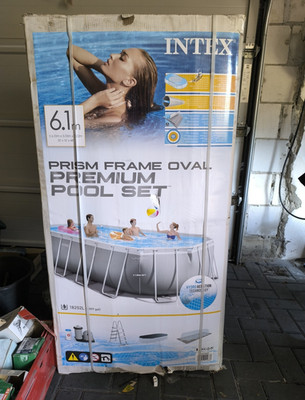 Intex Prism Frame Oval Premium Pool-Set 6,10 m, Modell 18202L