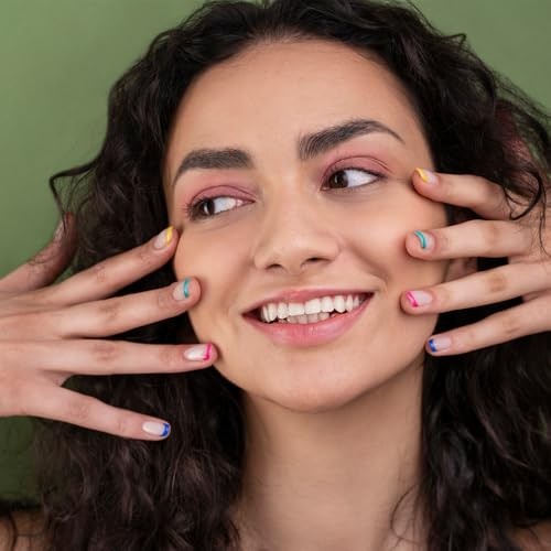 Press On Toenails Short,24 Pcs Summer Pink Toe Nails Press Ons for Women Press - 第 6/6 張圖片